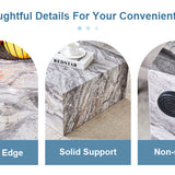 Elegant Grey Stone Pattern Coffee Table