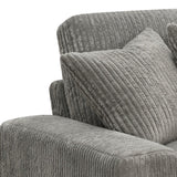 Tavia Reversible Sectional Sofa With 6 Pillows - Gray