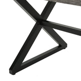Rolando Outdoor Aluminum Dining Table with Steel Frame