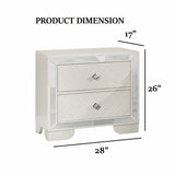 3 Piece Bedroom Set, Bed With LED Lights And 2 Nightstands