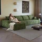 135" Cloud Sectional Couch with L-Shape Chaise - Plush Corduroy