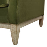 Brooding Upholstered Accent Chair with Arm Cushions and Wood Legs