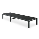 Westport Adjustable Outdoor Chaise Lounge Set of 2 Black Aluminum Frame