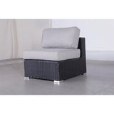 Luxurious Wicker Patio Sectional With Weather Resistant Sunbrella Cushions