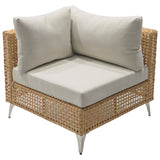 K&K 8-Piece Patio Furniture Set with Fire Pit Table