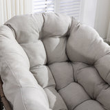 Outdoor Rattan Rocking Chair with Padded Cushion