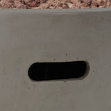 27' Bowl Shaped MGO 40,000 BTU Propane Fire Pit, Light Grey (Tank Cover not Included)