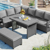 Tomax 5-Piece Outdoor Patio Rattan Sofa Set