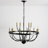 18-Light Industrial Iron Candle Chandelier