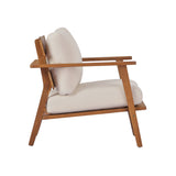 29.5' Mid-Century Modern Acacia Wood Outdoor Club Chair