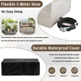U_STYLE Outdoor Rectangular Propane Fire Pit 41.9" 40000 BTU
