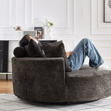 55''L Chenille Foam Single Swivel Chair