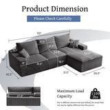 L Shaped Sectional Sofa, Full Compression 3 Seater Cloud Couch With Chaise