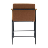 Mid Century Modern Counter Stool Set With Iron Frame