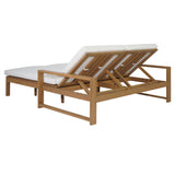 TREXM Outdoor Double Lounge Chair with 5-Position Adjustable Backrest
