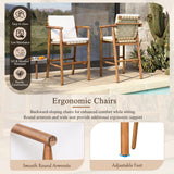 Outdoor Counter Height Bar Stools Set of 2 with Cushions