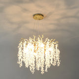 6-Light Chandelier Crystal Ceiling Lamp in Gold