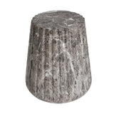 Outdoor Cleme Carved Side Table, Brown End Table