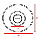 9'' H x 28'' W Fiber Reinforced Concrete Outdoor Fire Pit