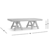 Hawthorne 48' Solid Reclaimed Elm Rectangular Trestle Coffee Table