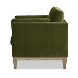 Brooding Upholstered Accent Chair with Arm Cushions and Wood Legs
