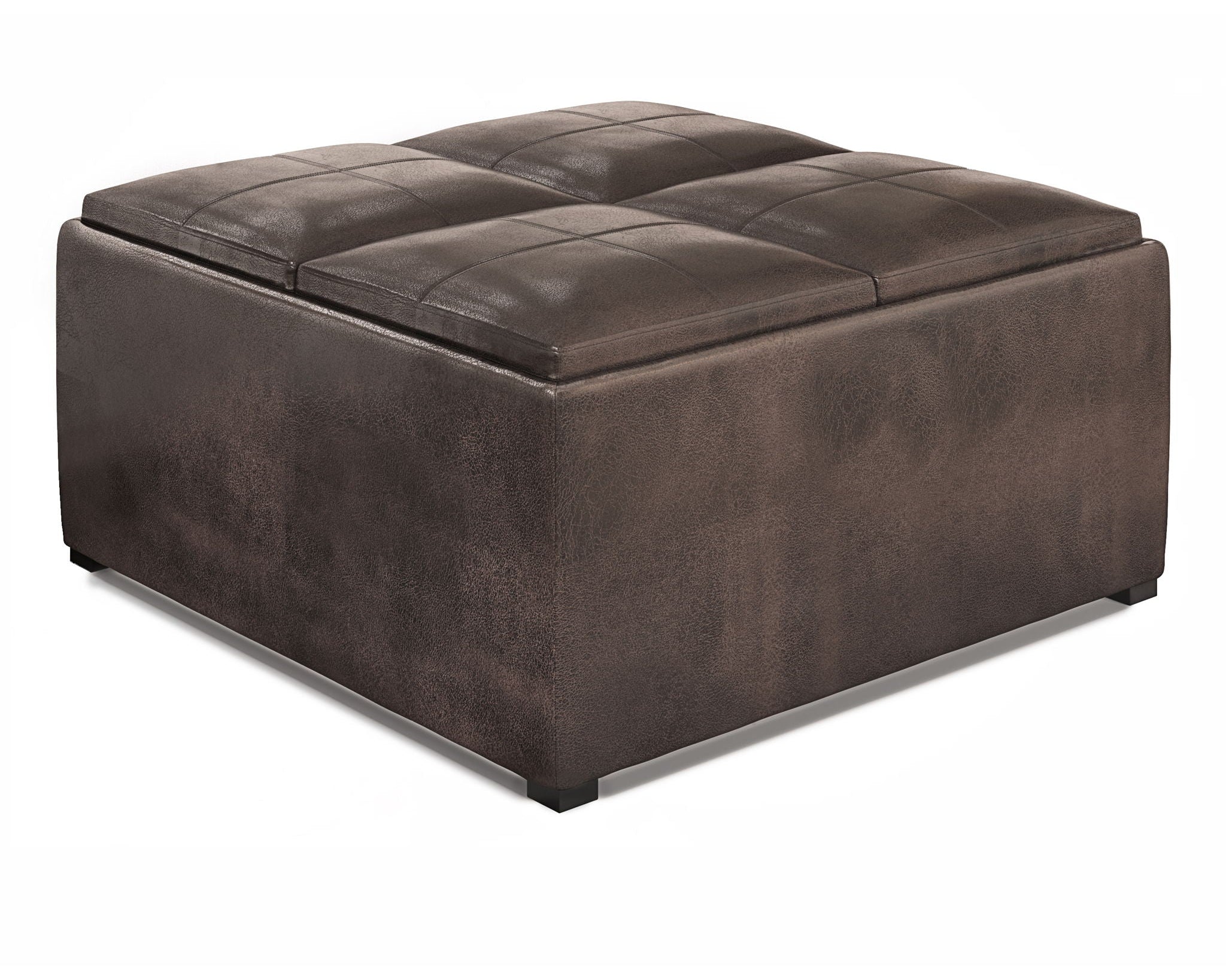Avalon - Upholstered Square Coffee Table Storage Ottoman