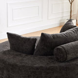 55''L Chenille Foam Single Swivel Chair