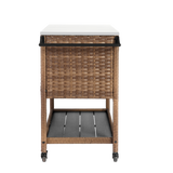 Outdoor Wicker Bar Cart