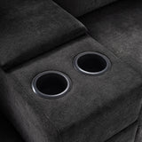 Modular 5 Seat U-Shape Sectional Sofa With Chaise Lounge, Built In Cup Holders And Storage Drawer