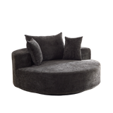 55''L Chenille Foam Single Swivel Chair