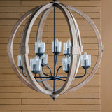 Chandelier, Hanging Light Fixture With Adjustable Chain For Kitchen, Bulb Not Included