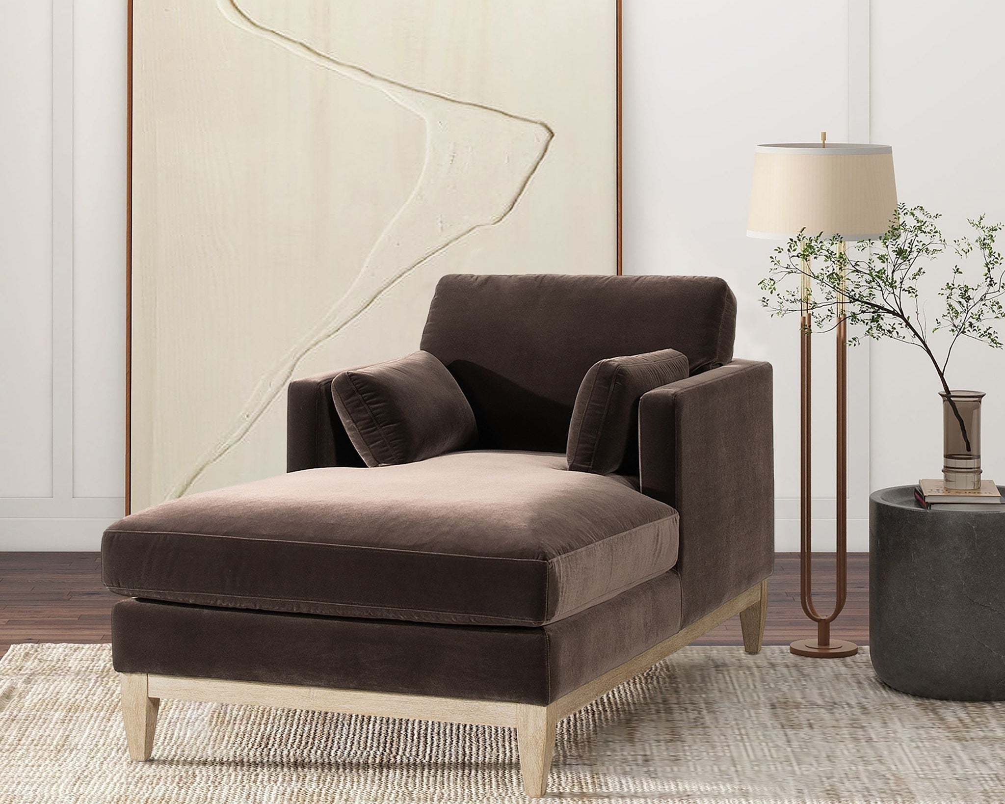 Knox - Modern Farmhouse Chaise Lounge Chair