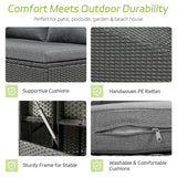 Tomax 5-Piece Outdoor Patio Rattan Sofa Set