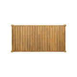 Outdoor Dining Set 1 Table 4 Chairs (Set of 5) - Teak / Beige