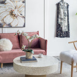 Unique Capiz Coffee Table & Pedestal Base