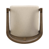 Wooden Frame Counter Stool with Rattan Back - Set of 2