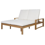 TREXM Outdoor Double Lounge Chair with 5-Position Adjustable Backrest