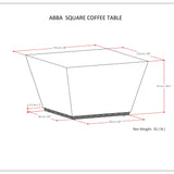 Abba - Square Coffee Table - Cognac Brown
