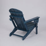 Folding Adirondack Chair with Dual Cup Holder - Navy Blue