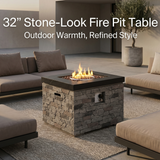 32-Inch Outdoor Fire Pit Table