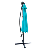 10 ft Outdoor Patio Umbrella Solar Powered LED Lighted Sun Shade