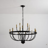 18-Light Industrial Iron Candle Chandelier