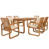 7 Pieces Patio Dining Set Outdoor Dining Table and Chairs