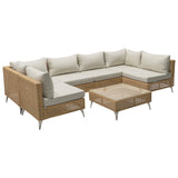 K&K 7-Piece Wicker Patio Furniture Set