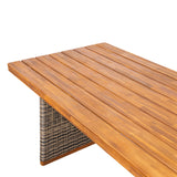 Outdoor Acacia Wood Dining Table with Teak Finish