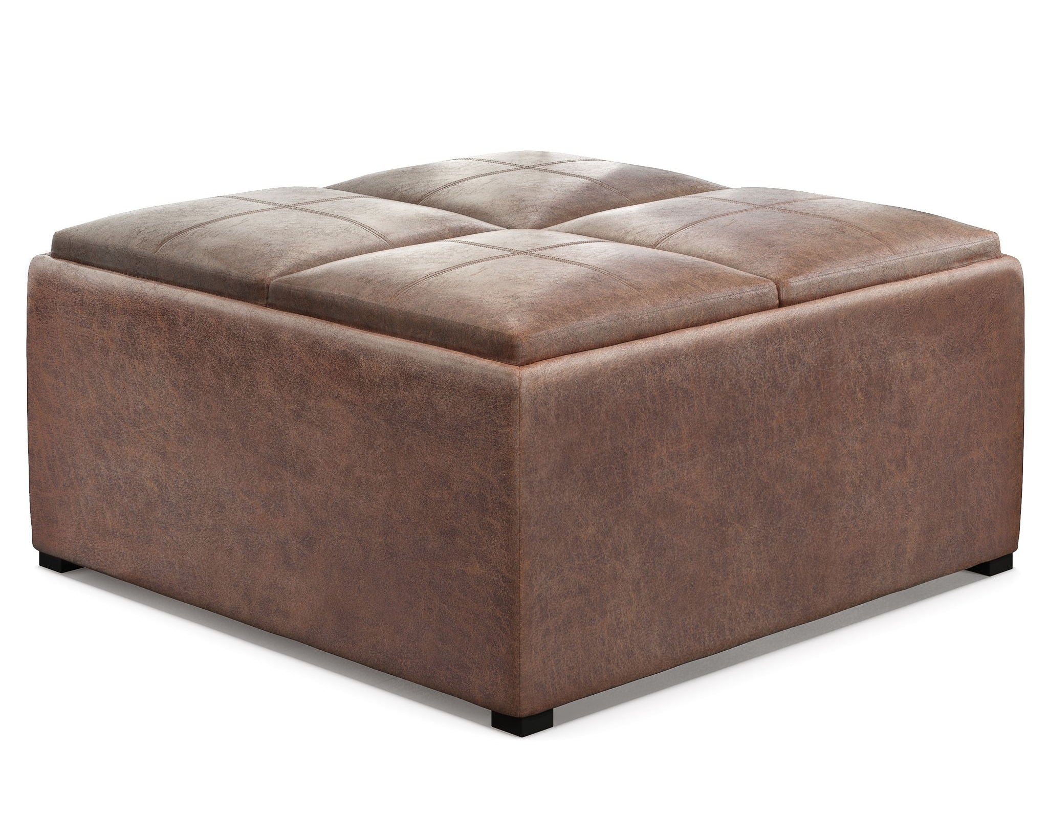 Avalon - Square Coffee Table, Storage Ottoman