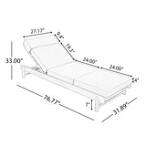 Light Teak Acacia Wood Chaise Lounge Set