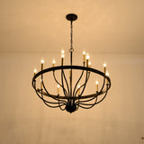 18-Light Industrial Iron Candle Chandelier