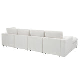 U-Style 130.3" 6-Seater Modular Sectional Sofa