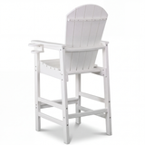HDPE Bar Height Adirondack Patio Chair Outdoor Bar Chair With Cup Holder And Armrests